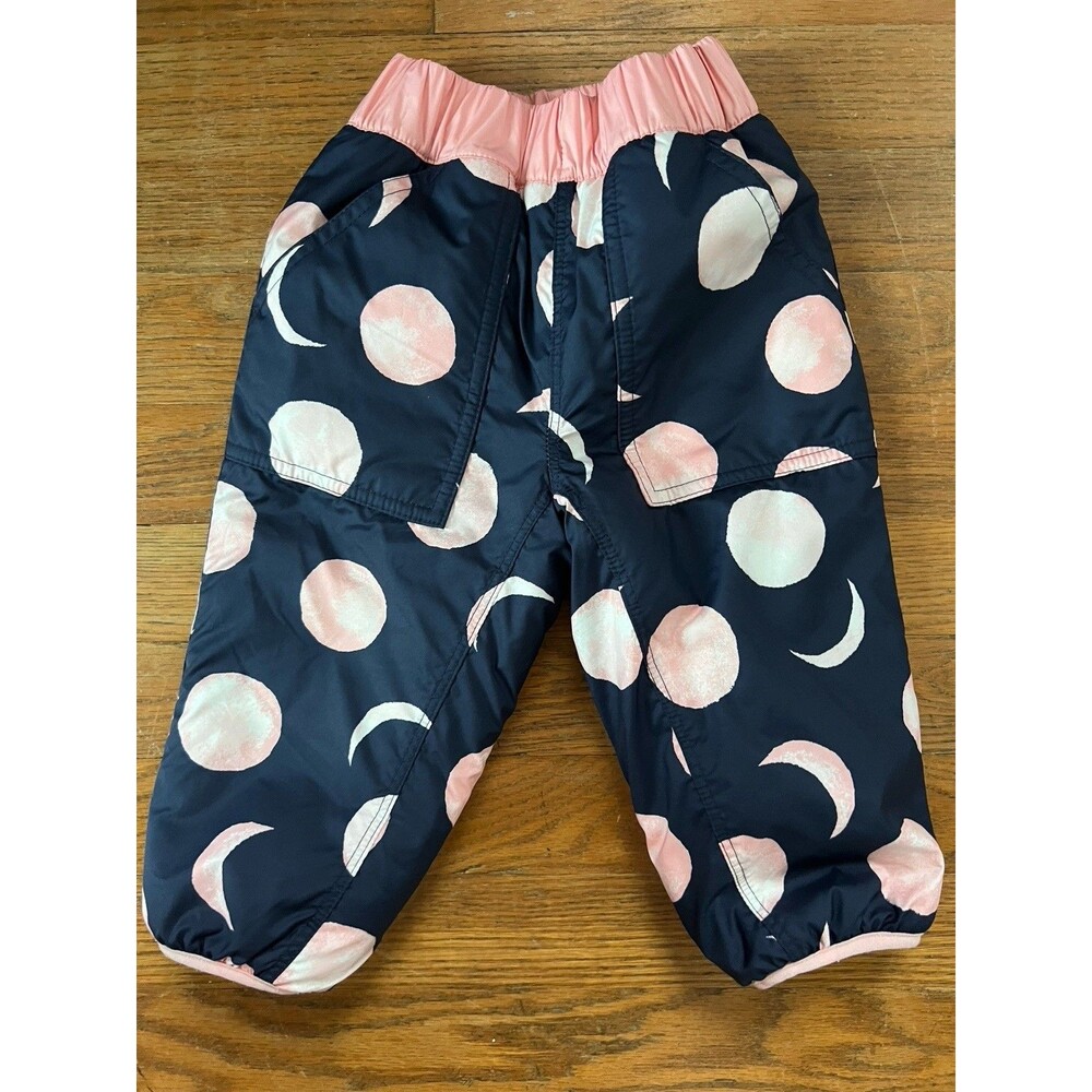 Patagonia Baby Reversible Sherpa Lined Tribbles Pants Size 6-12 Months Peach